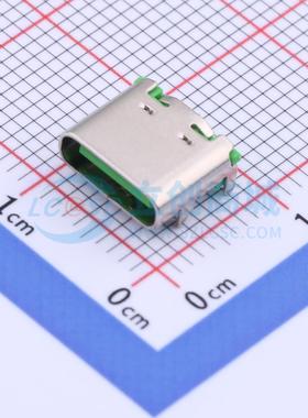 USB连接器 HC-TYPE-C-16P-01A-G SMD 三次molding 绿色胶芯 Type-