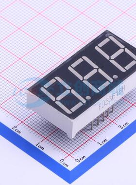 LED数码管 FJ5361BH 插件 3位 红色 共阳极 原装 电子元器件配单