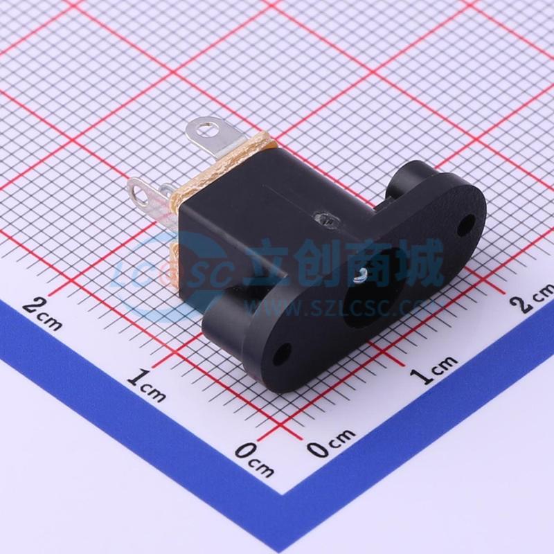 DC-018-2.5A-2.0 插件 DC电源插座 直插 2mm 6.4mm DC电源连接器