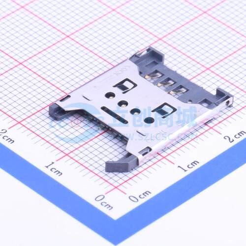 5个起拍 SIM卡连接器 SIM-008X SMD 翻盖式 MiniSIM卡 卡座 1.8mm