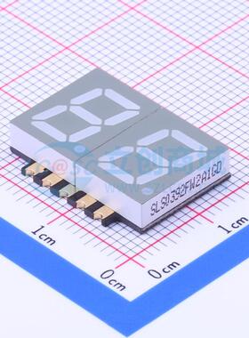LED数码管 SLS0392FW2A1GD SMD 2位 白色 共阳极 电子元器件配单