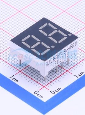 LED数码管 SLR0362HYA1BW-WP6.0 插件 2位 黄色 共阳极 原装正品
