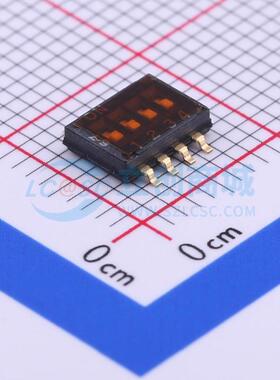拨码开关 A6H-4102 SMD 4位 焊片 1.27mm