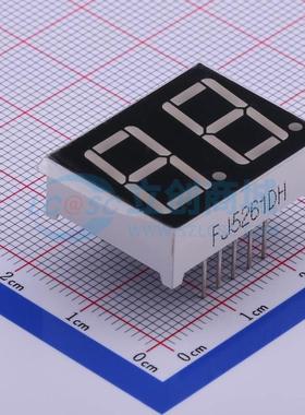 LED数码管 FJ5261DH 插件 2位 红色 共阳极 原装 电子元器件配单