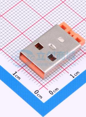 USB连接器 2LS00P0015 插件 橙色大电流 原装正品 电子元器件配单