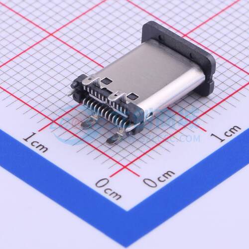 USB连接器 USB-309GC-B-SU SMD 4支脚 Type-C 立贴 24P 原装正品