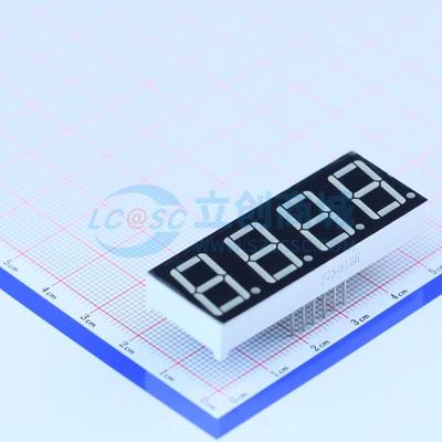 LED数码管 FJ5461BH 橙红 插件 4位 红色 共阳极 电子元器件配单