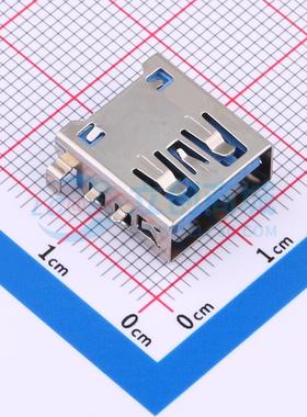 USB连接器 HC-USB3.0-C225-P SMD USB 3.0 AF母 沉板2.25mm 直脚