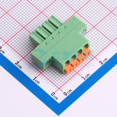 插拔式接线端子 DB2EKNM-3.5-4P-GN P=3.5mm 3.5mm 电子元器件