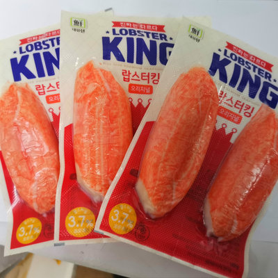 韩国原装进口思潮大林鳕龙虾模拟蟹肉蟹棒140g2袋罗森蟹肉棒即食