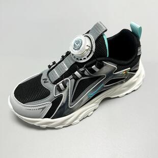 双网透气超轻底中大童旋转纽扣跑步运动鞋 福得隆2025春季 新款