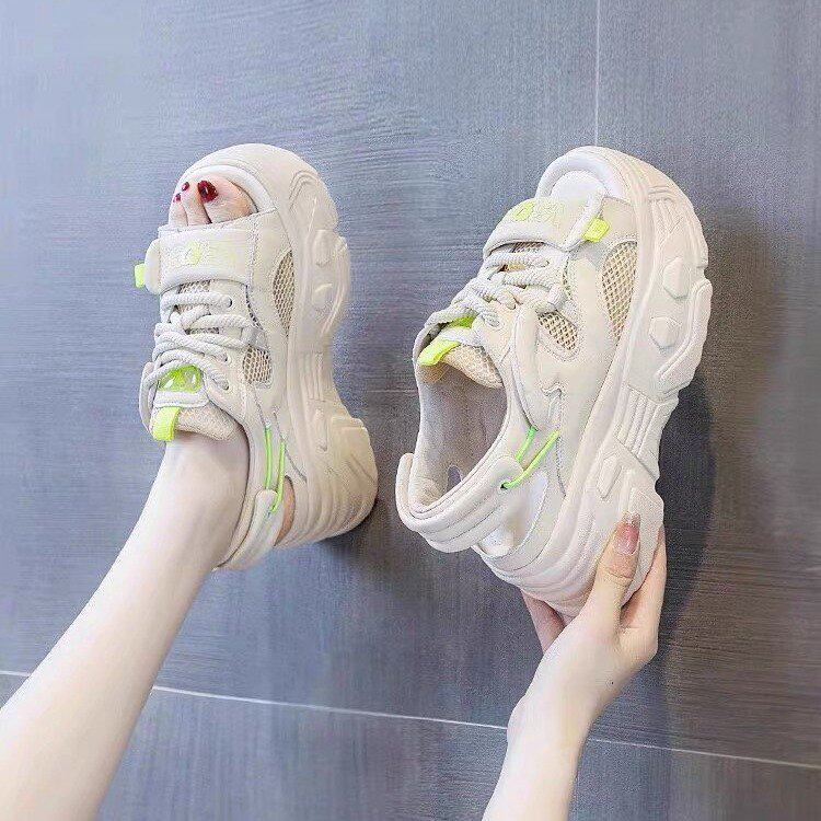 夏季外穿休闲凉鞋女2026新款厚底增高防滑透气软底百搭舒适不累脚