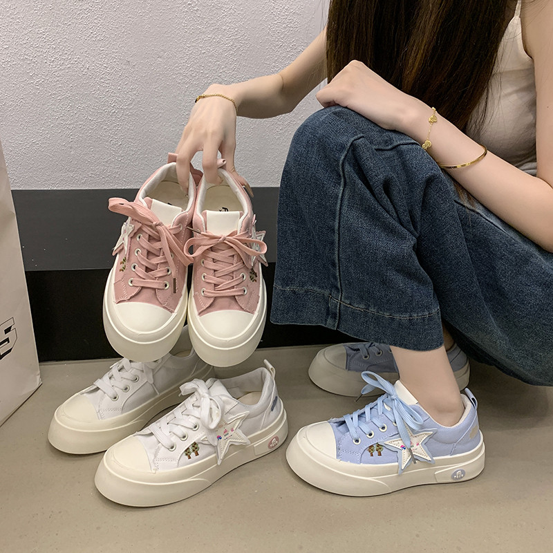 布鞋女2025新款防滑运动鞋百搭轻便时尚休闲鞋春秋舒适透气帆布鞋
