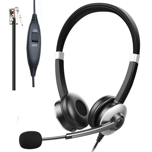 RJ9耳机用于Polycom  Mitel  Avaya 1120 1408 ShoreTel NEC 耳机