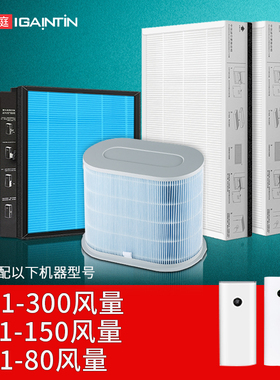 简庭适配智米米家小米新风机滤芯A1 C1 G1中效高效300 150 80滤网