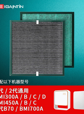 简庭适配豹米空气净化器滤芯1 2 3代BMI400/450/700A过滤网CMI300