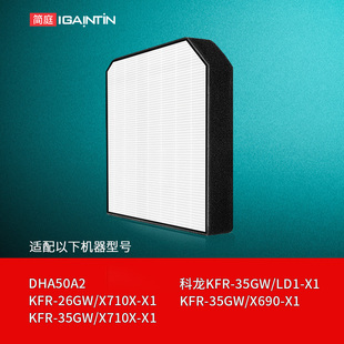 KFR 35GW X1滤芯科龙 适配海信新风过滤网DHA50A2 X690 X710X