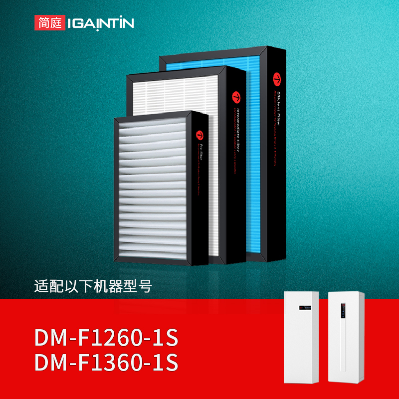 适配造梦者新风机滤芯DM-F1360/F1260-1S-F初中高效滤网16/17版18