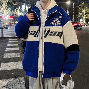 刺绣字母冬装加厚棉衣青少年羊羔绒外套310B-2-C07-P125控价158图片