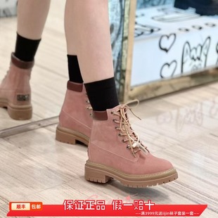 香港代购iijin艾今正品磨砂真皮内增高8cm厚底户外马丁靴女短靴子