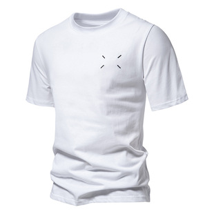 个性 YT225 男式 T恤1812 P40 纯棉短袖 230克重磅定点缝针四点刺绣