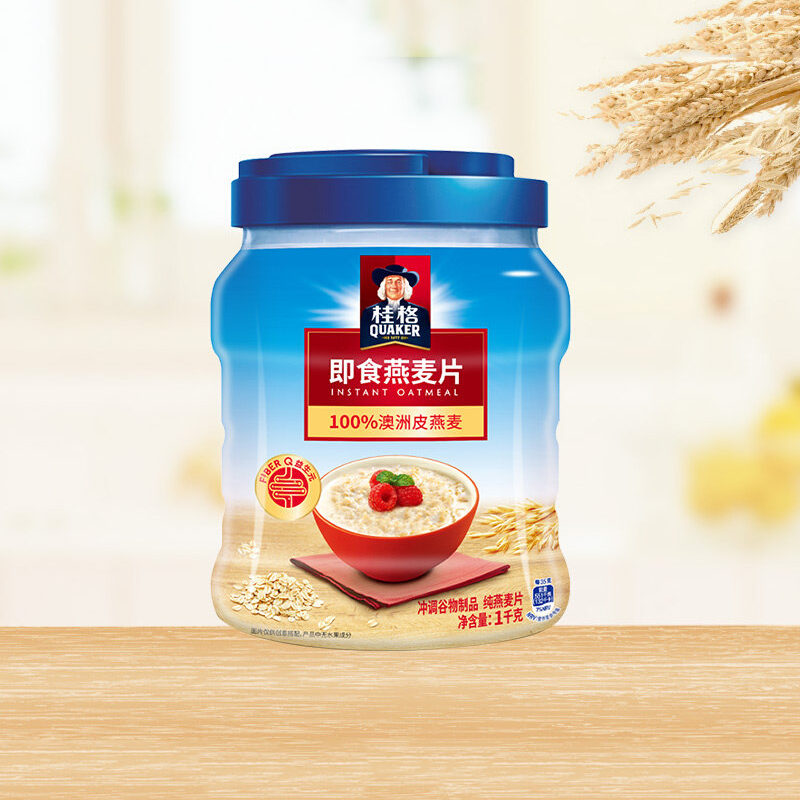 桂格即食燕麦片1000g*1罐装桶装经典原味燕麦营养谷物早餐代餐,咖啡/麦片/冲饮,纯燕麦片,淘宝优惠券,粉丝福利购,淘宝优惠卷