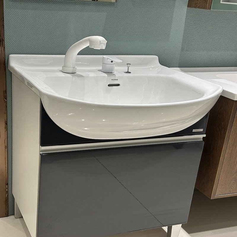 TOTO洁具卫浴现代一体陶瓷盆烤漆柜LDSW600K大肚盆