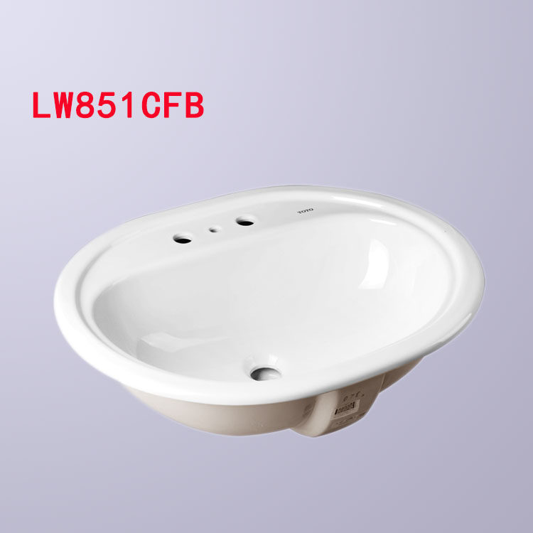 TOTO洁具卫浴洗脸盆台上盆LW851B八孔白色