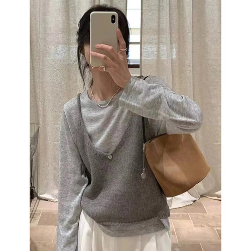 针织吊带马甲简约韩系毛衣女背心