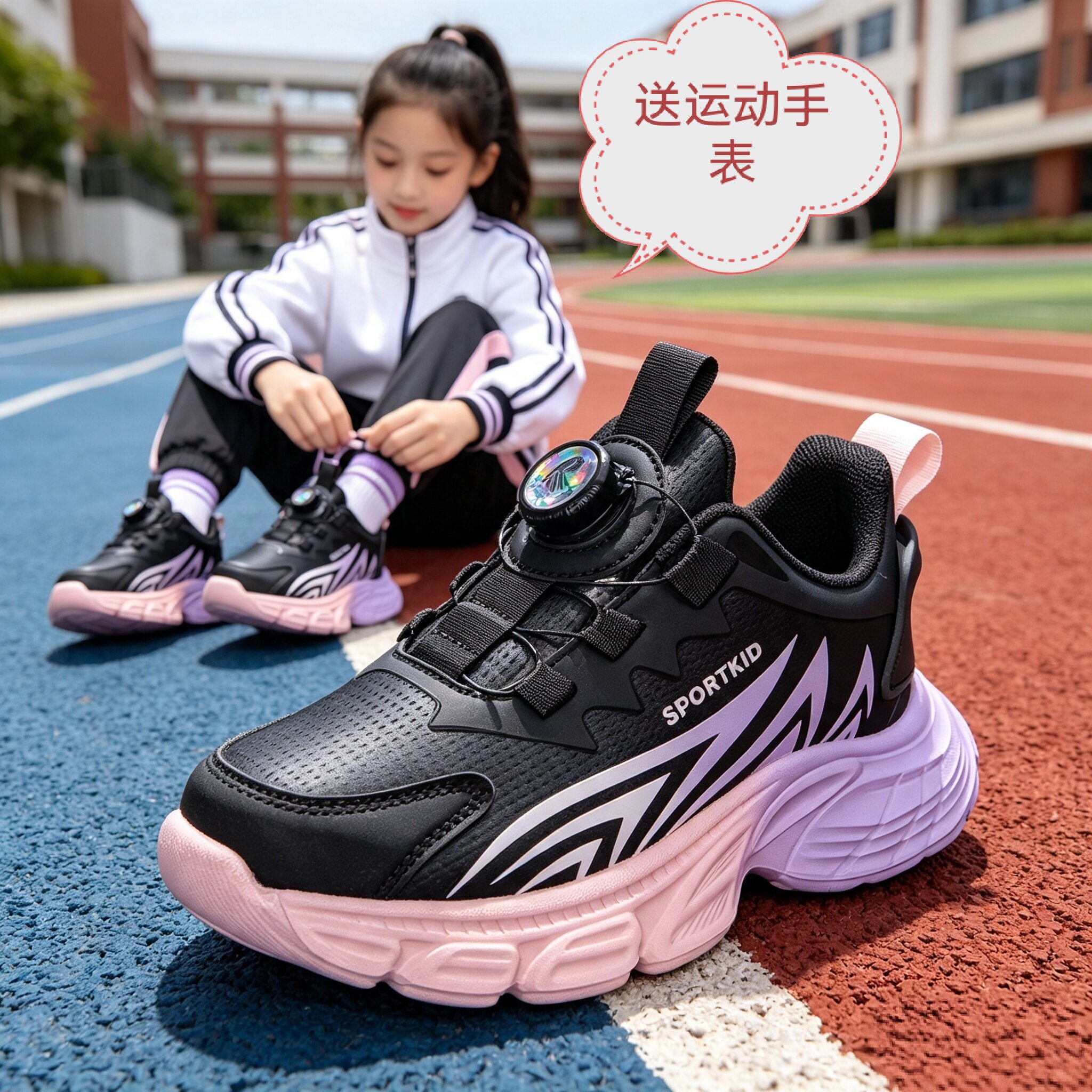 女童鞋子中大童2026年新款秋季女童运动鞋时尚潮鞋女生跑步鞋学生