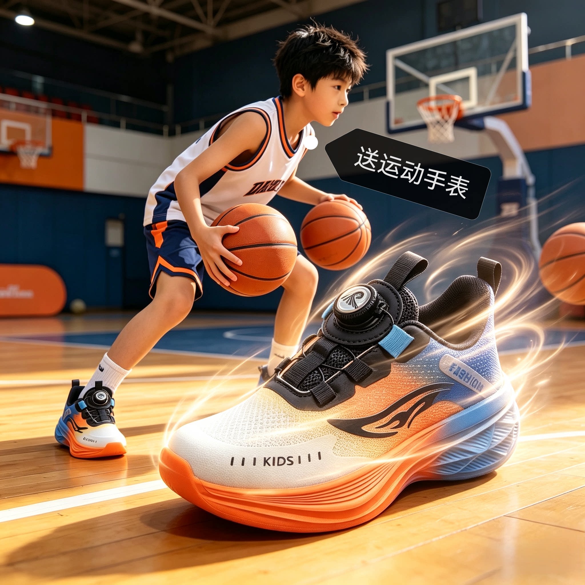 2026新款男童中大童运动鞋春夏季新款小学生跑步鞋男孩透气篮球鞋