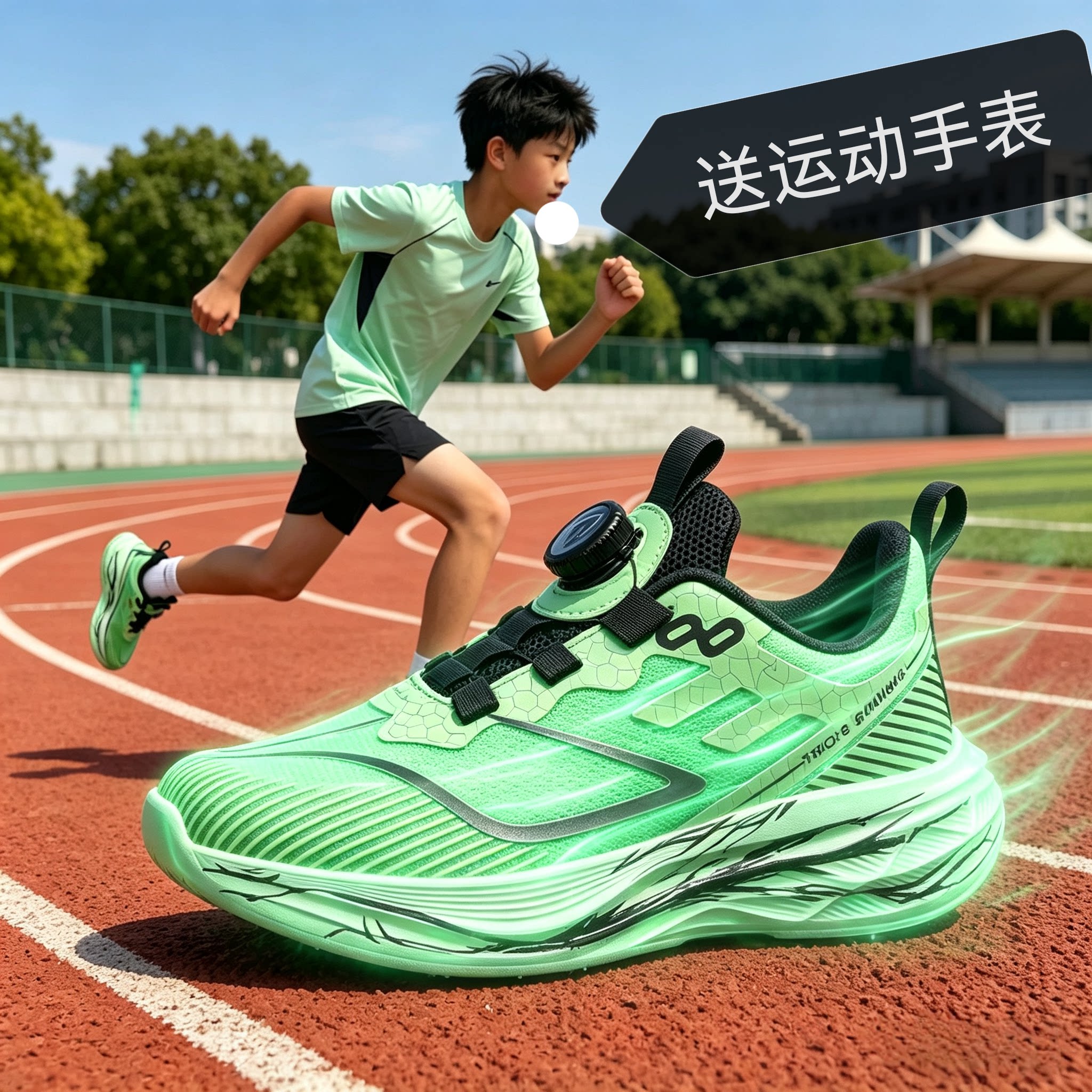 男童鞋2026春款网面男孩跑步鞋单鞋儿童运动鞋男生篮球鞋透气童鞋