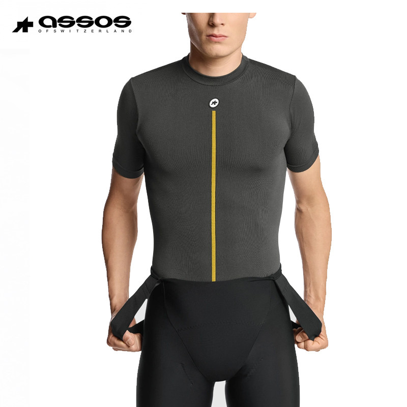 assos阿索斯P1男春秋透气保暖骑行短袖打底内衣排汗衣基础层