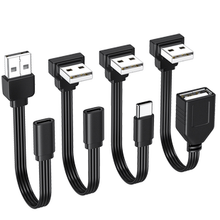 高柔TYPE-C快充线短弯头USB转c口手机tpc数据线适用苹果华为超级快充p70p30p40mate小米vivo手机车载充电器宝