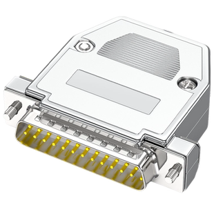 DB25镀金插头 公头母头25针串口并口连接器 25PIN实心车针镀烙壳