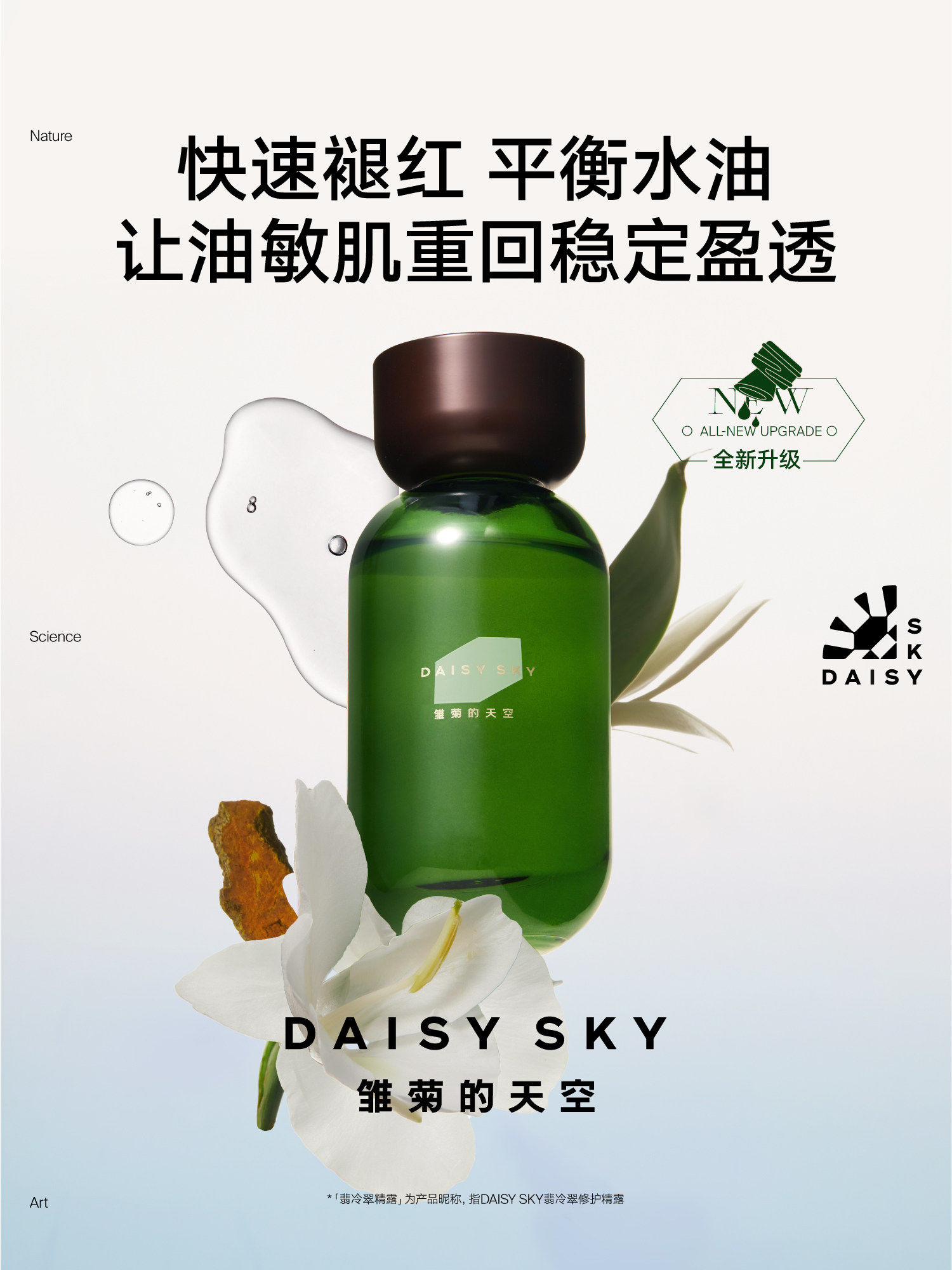 【全新升级2.0】雏菊的天空翡冷翠舒缓修护精华露保湿补水精露