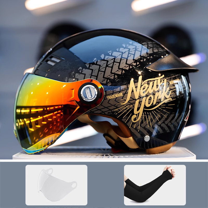 艾狮3C国标电动摩托车头盔冬季男女士四季通用半盔安全帽电瓶车防