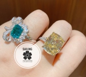 香港专柜代购 英国carat london人造钻石 现货 黄钻戒指 完美切割