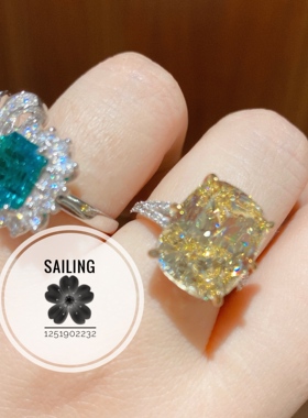 现货 香港专柜代购 英国carat london人造钻石 黄钻戒指 完美切割