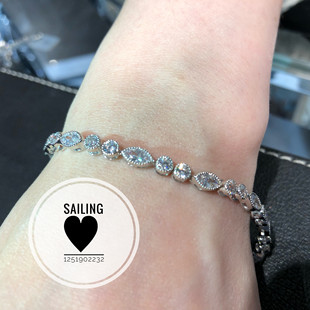 现货 香港专柜代购 CARAT LONDON人造钻石手链 橄榄形 圆形人工钻