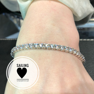 香港专柜代购 英国carat london 人造钻石手链 单颗10分合计5克拉