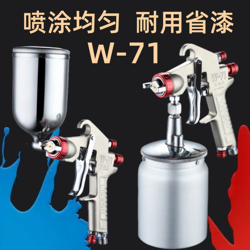 汽车家具喷漆枪W71/77/101高雾化油漆喷壶家用涂料乳胶漆喷枪工具