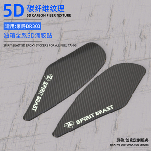 靈獸適用豪爵DR300油箱貼改裝 車身劃痕遮擋側(cè)貼防水滴膠魚骨貼花