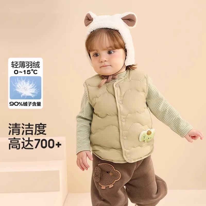 男女童羽绒背心宝宝羽绒马甲外套