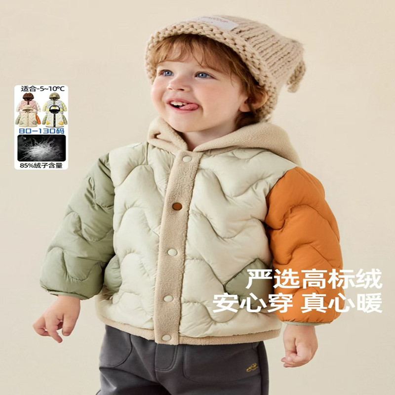 宝宝羽绒服男童童装婴儿连帽外套