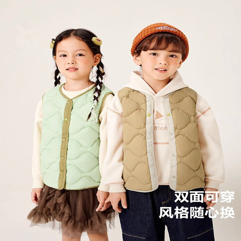 清仓鹿小糖宝宝马甲外穿2026冬季新款加厚保暖时髦婴儿羽绒服背心
