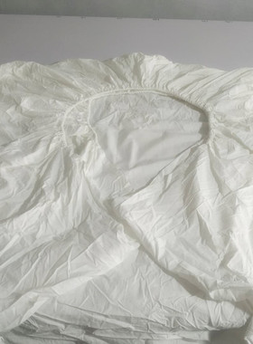 外贸床笠单件单人纯棉加密白色宾馆酒店加厚医院1/1.2米床床罩