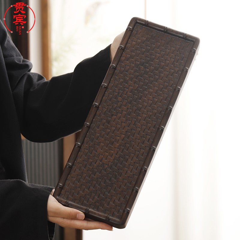 干泡台贯宾长方形黑檀木实木中式