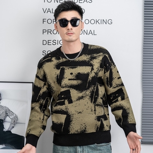 2026新款圆领毛衣男秋冬季加厚美式高街宽松提花针织衫-8820-P115图片 2026新款圆领毛衣男秋冬季加厚美式高街宽松提花针织衫-8820-P115图片