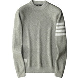 2024冬季新款水貂绒长袖毛衣男士圆领半高领针织衫qt702-4028-P90，男装针织衫/毛衣，钱塘702